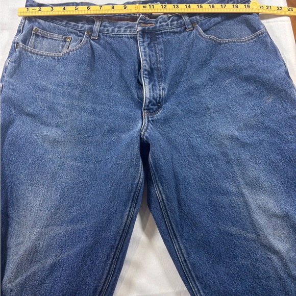 Eddie Bauer Flannel Lined Men's Relaxed Jeans - Blue 42X30 - Picture 4 of 9